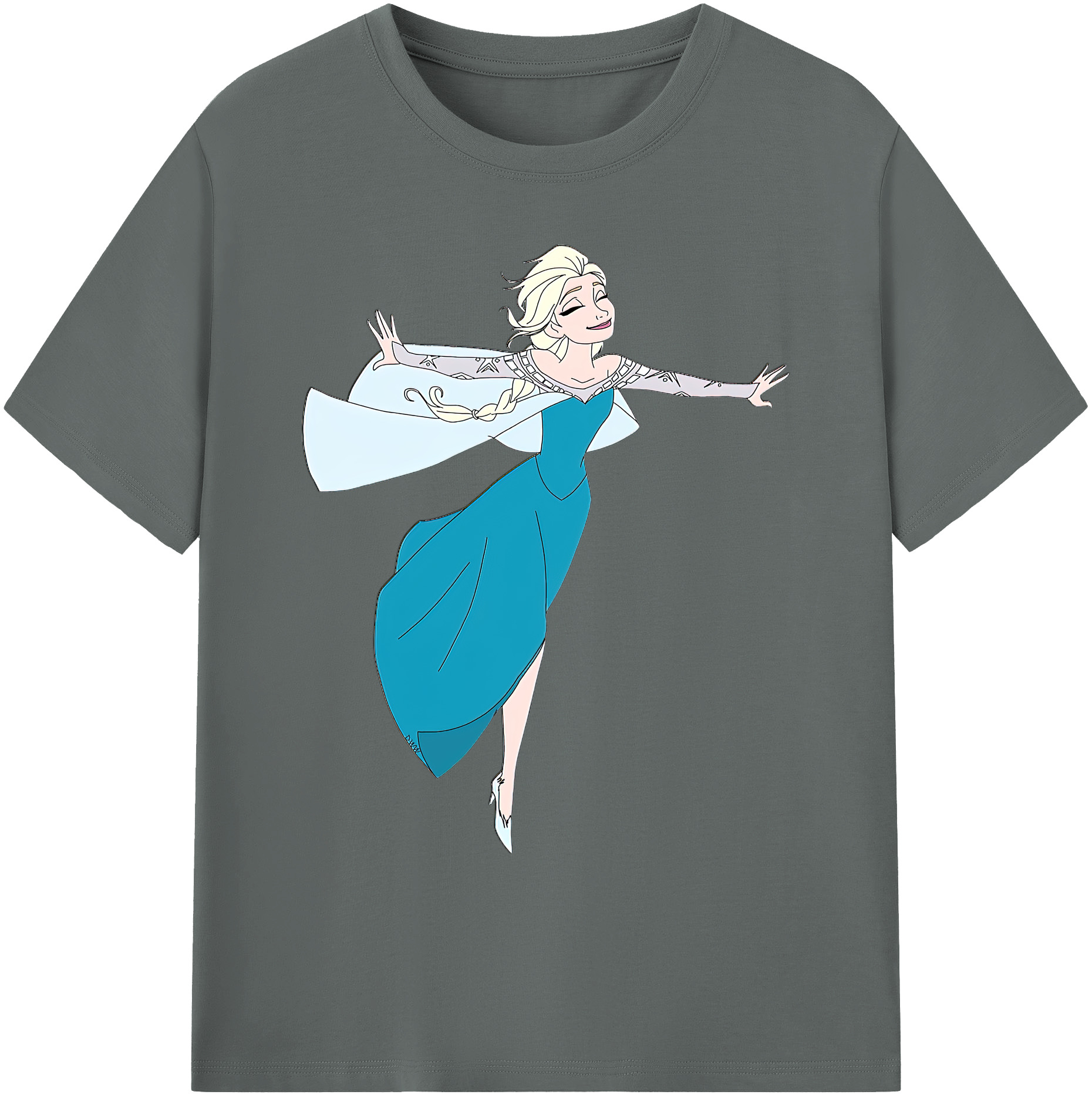（画像用） アナと雪の女王 アンナ エルサ Frozen Anna Elsa 綿100％ メンズ半袖Tシャツ｜肌触りやわらか＆通気性